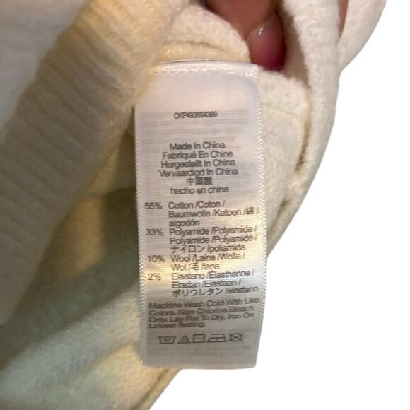 Madewell XXS Winter White Cropped Textured Knit Cardigan Sweater NWT - Picture 8 of 8